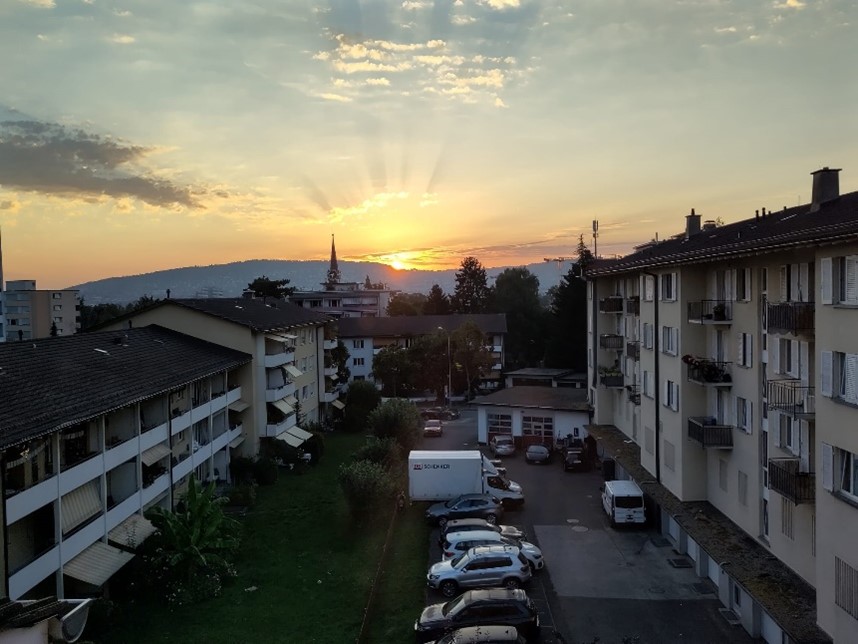 Figure 1: The very European view from my rental apartment, Zurich.